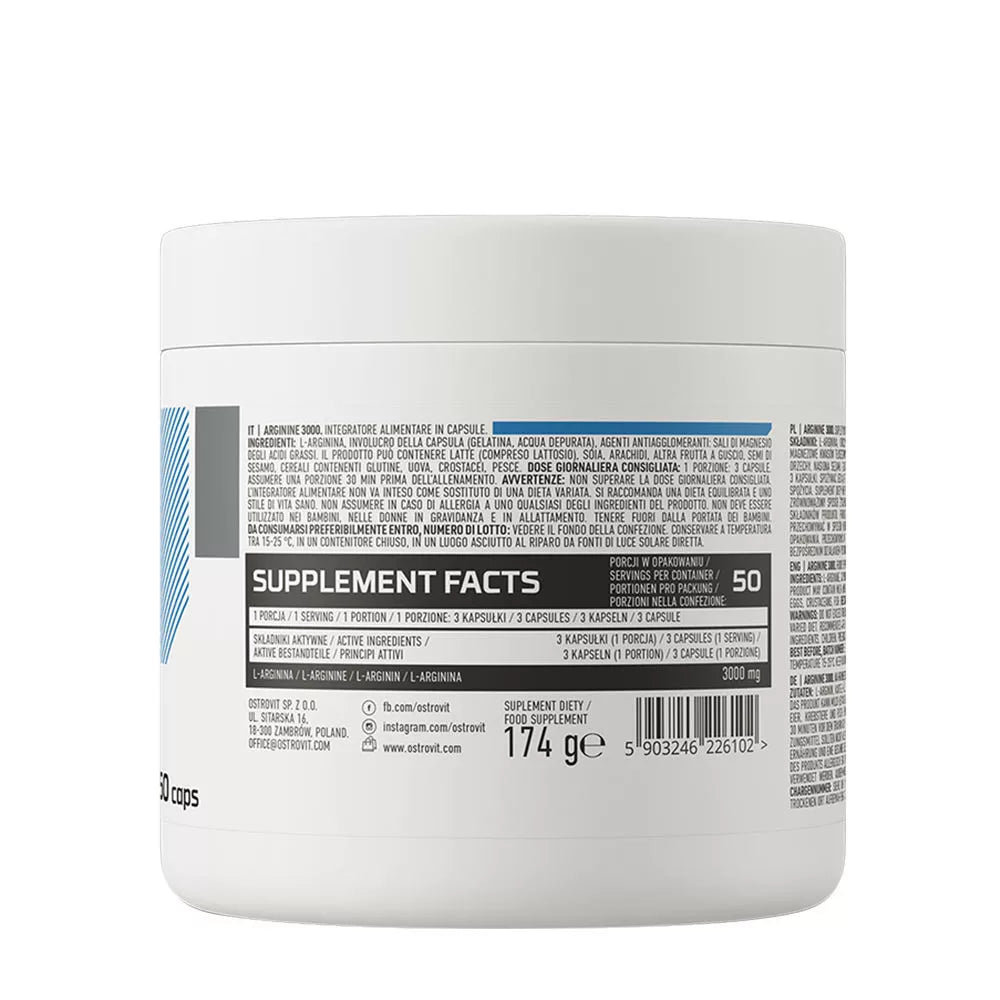 OstroVit Arginine 3000 (150 Capsules)