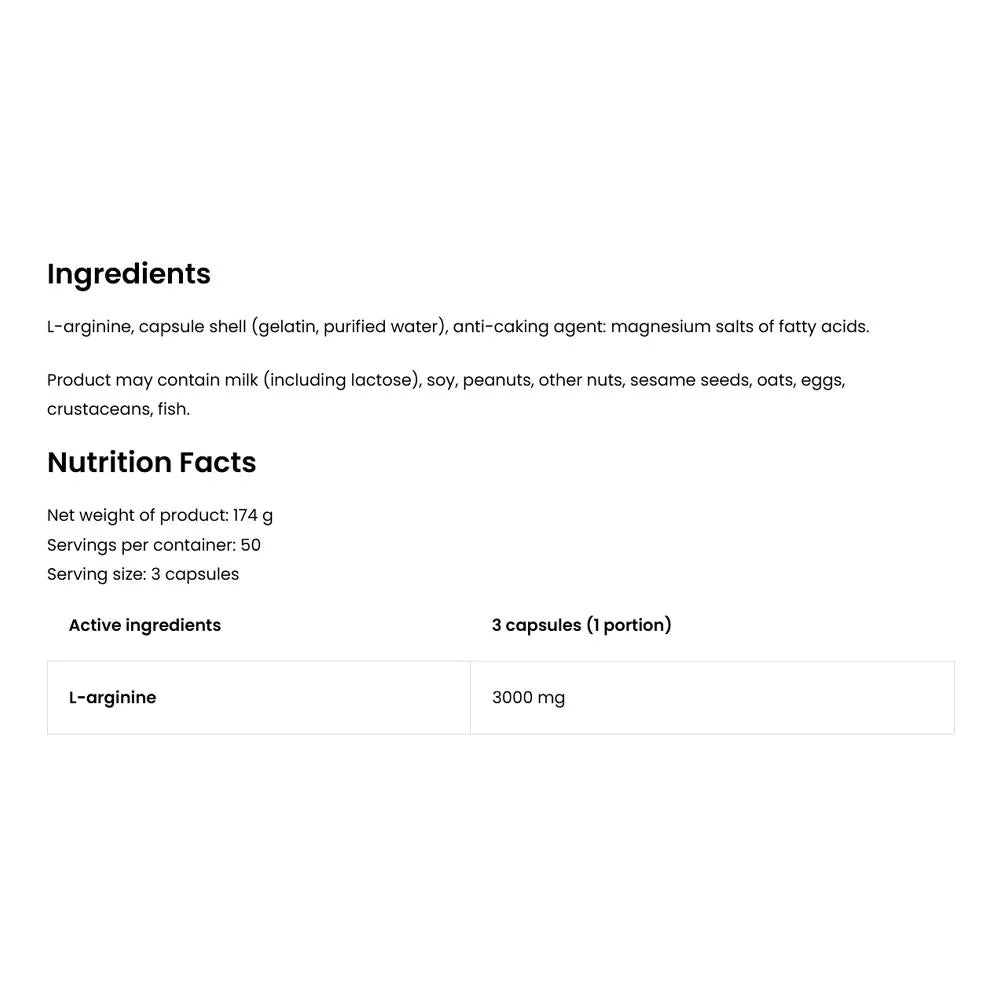 OstroVit Arginine 3000 (150 Capsules)