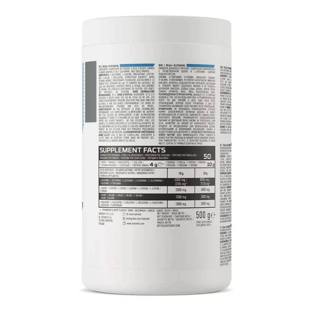 OstroVit BCAA + Glutamine (500 g, Orange)