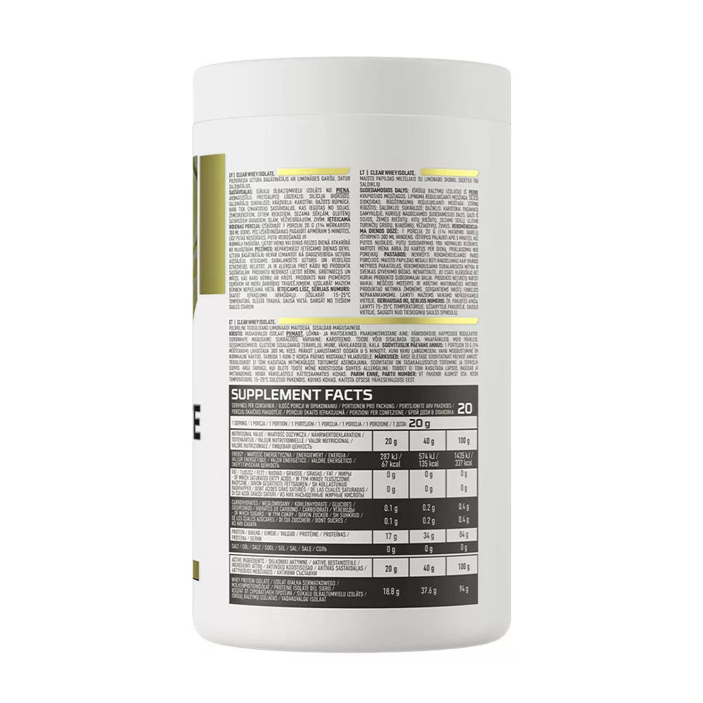OstroVit Clear Whey Isolate (400 g, Lemonade)