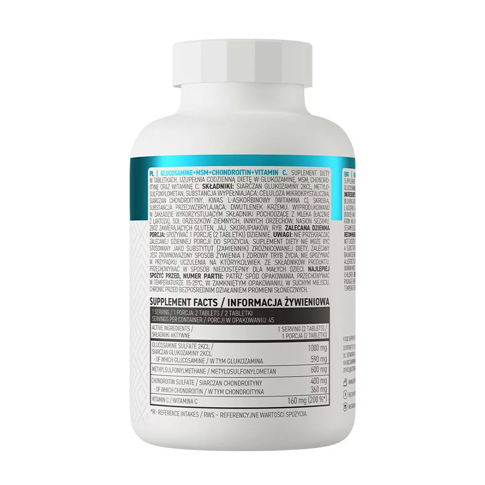 OstroVit Glucosamine + MSM + Chondroitin + Vitamin C (90 Tablets)