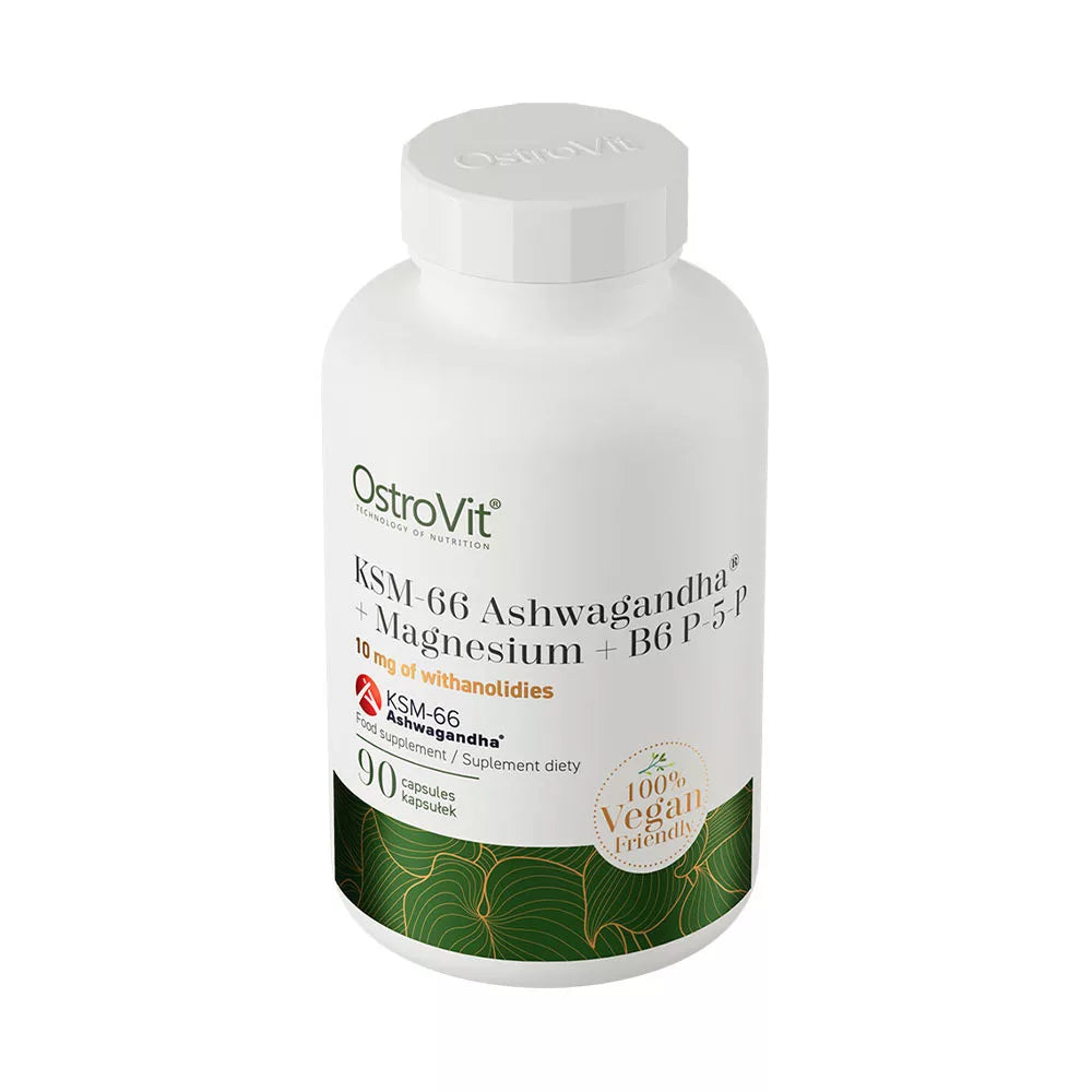 OstroVit KSM-66 Ashwagandha® + Magnesium + B6 P-5-P (90 Veg Capsules)