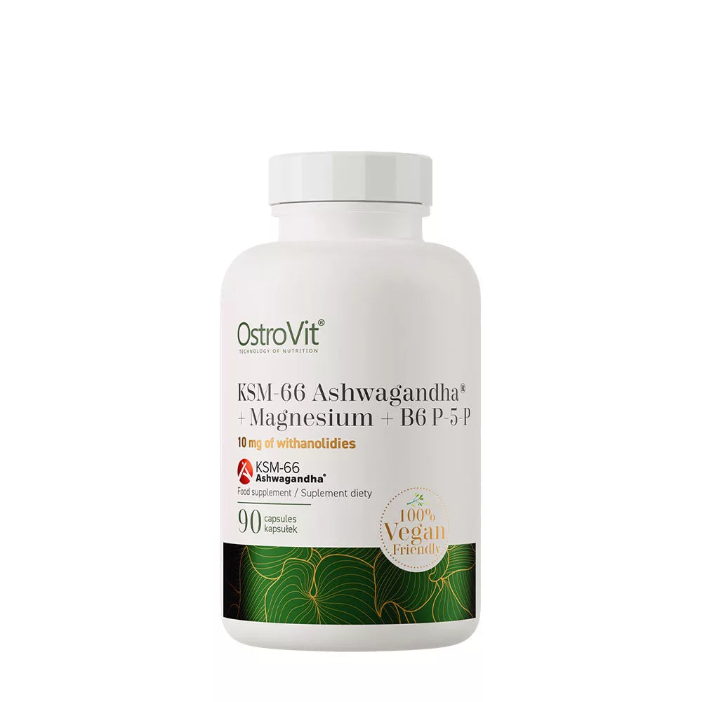 OstroVit KSM-66 Ashwagandha® + Magnesium + B6 P-5-P (90 Veg Capsules)