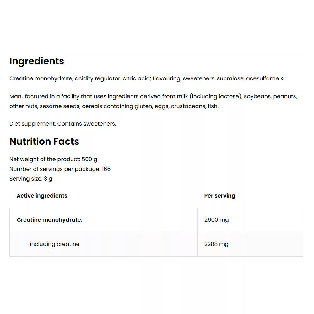 OstroVit Creatine Monohydrate (500 g, Orange)