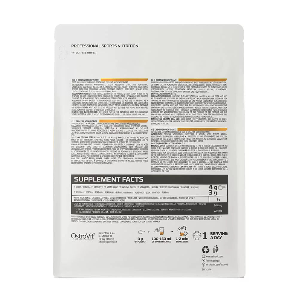 OstroVit Creatine Monohydrate (500 g, Orange)
