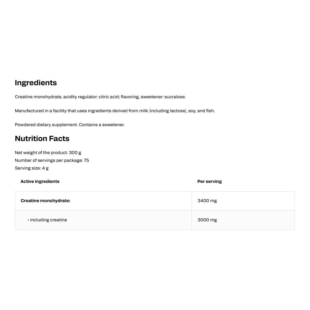OstroVit Creatine Monohydrate (300 g, Watermelon)