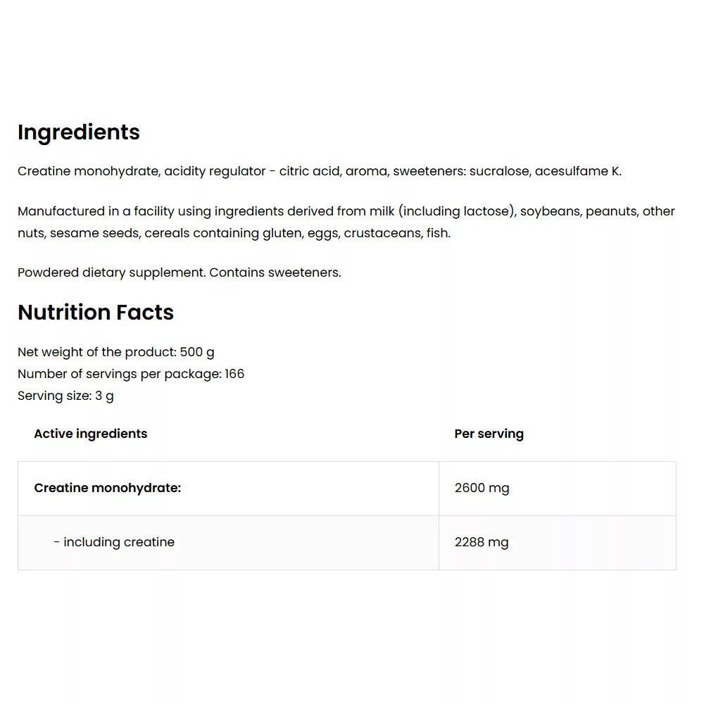 OstroVit Creatine Monohydrate (500 g, Watermelon)