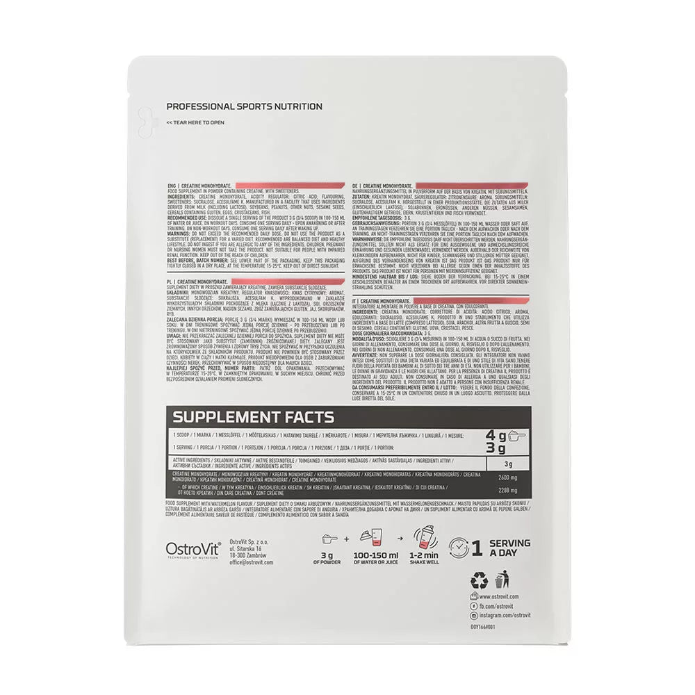OstroVit Creatine Monohydrate (500 g, Watermelon)