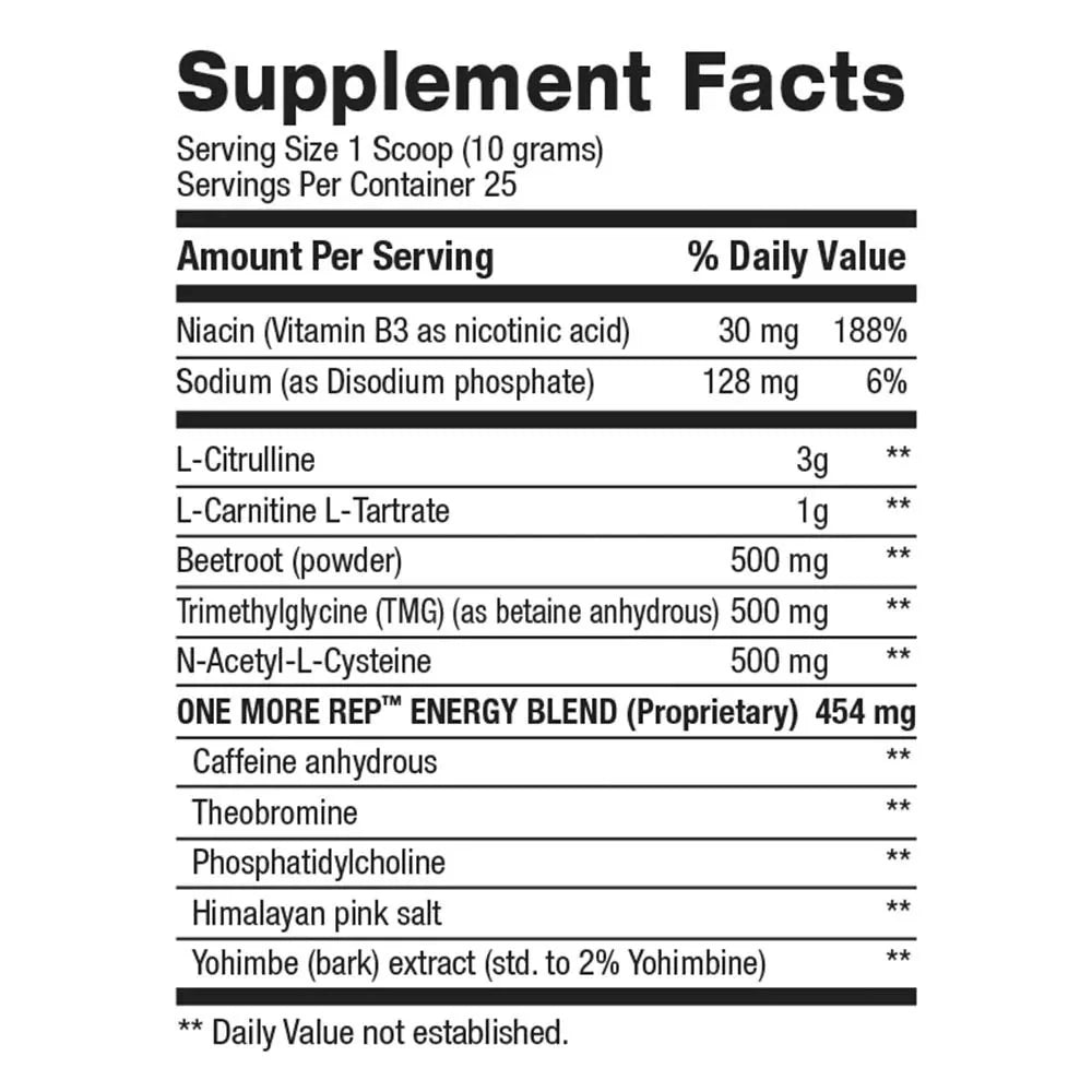 BPI Sports One More Rep (250 g, Berry Splash)