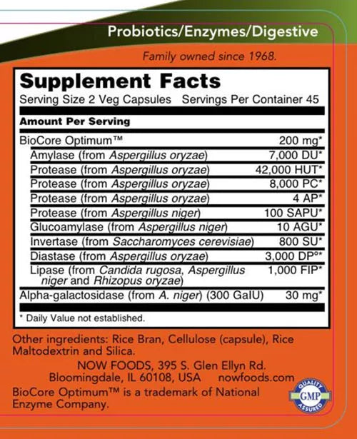 Now Foods Optimal Digestive System (90 Veg Capsules)