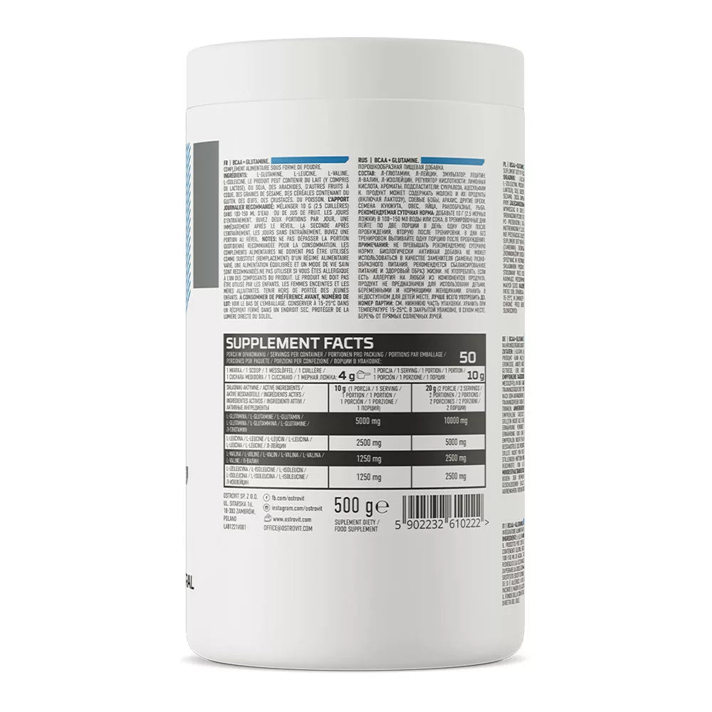OstroVit BCAA + Glutamine (500 g, Natural)
