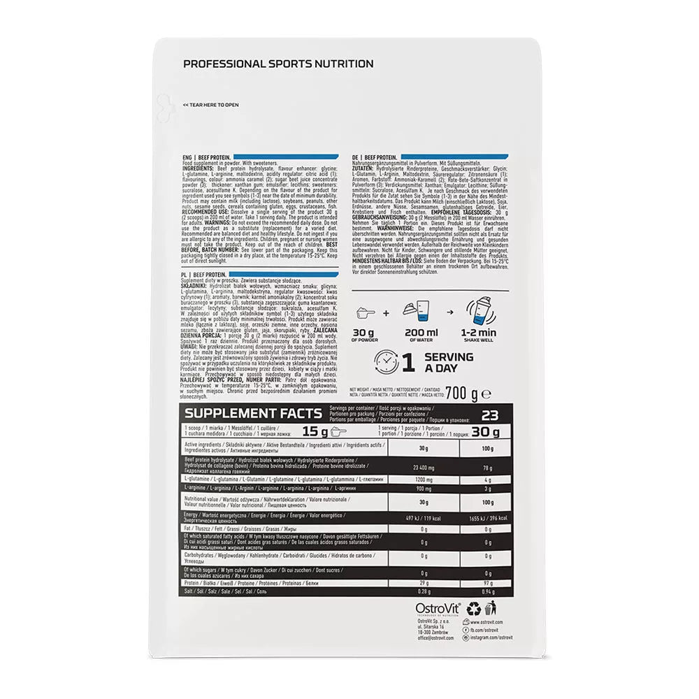 OstroVit Beef Protein (700 g, Chocolate Coconut)