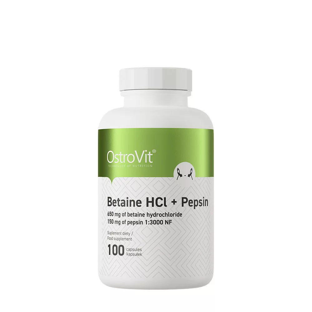 OstroVit Betaine HCL + Pepsin (100 Capsules)