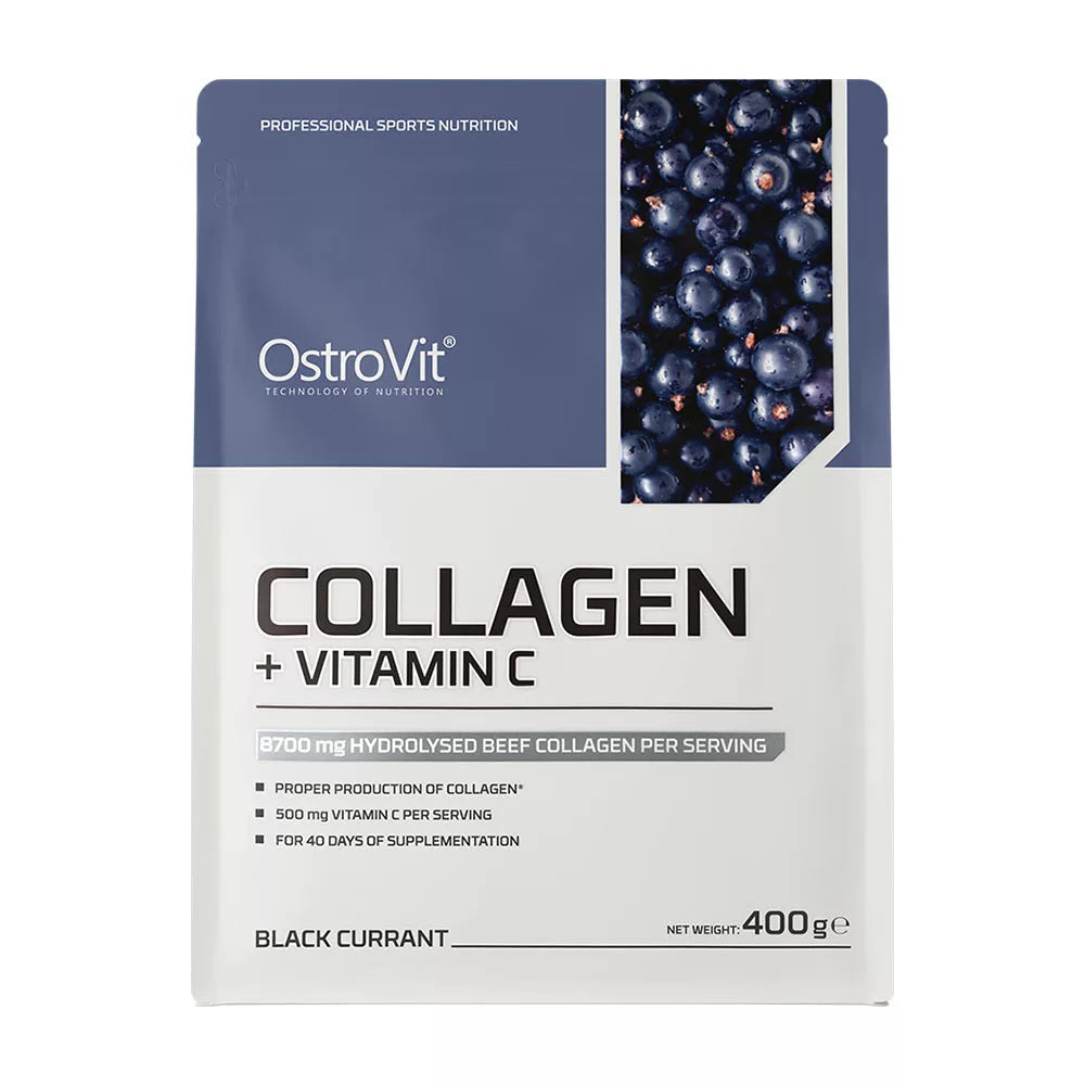 OstroVit Collagen + Vitamin C (400 g, Blackcurrant)