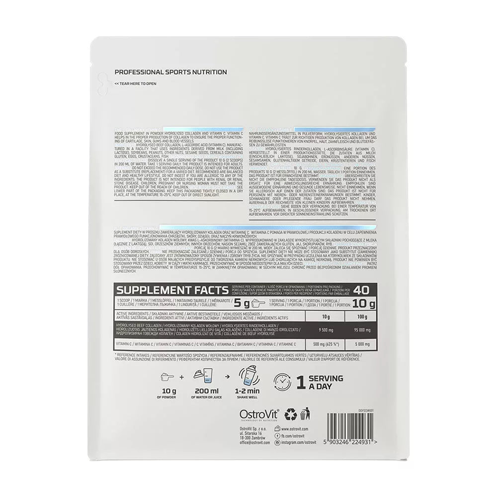 OstroVit Collagen + Vitamin C (400 g, Natural)