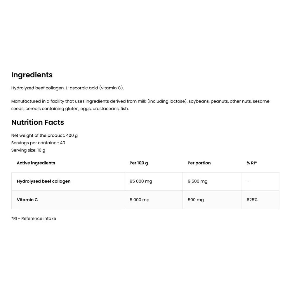 OstroVit Collagen + Vitamin C (400 g, Natural)