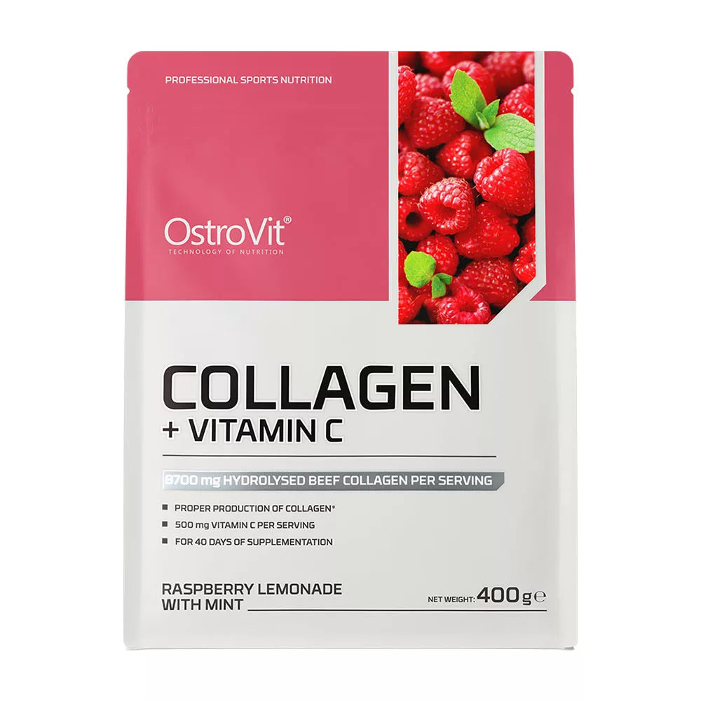 OstroVit Collagen + Vitamin C (400 g, Raspberry Lemonade with Mint)