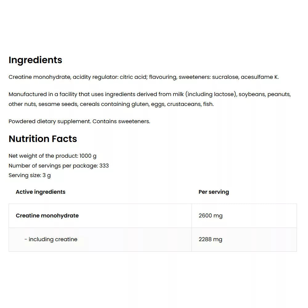OstroVit Creatine Monohydrate (1000 g, Mango)