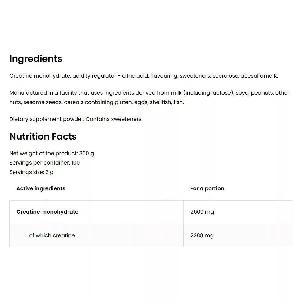 OstroVit Creatine Monohydrate (300 g, Cola)