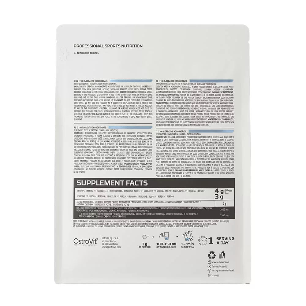 OstroVit Creatine Monohydrate (500 g, Natural)