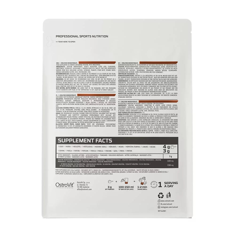 OstroVit Creatine Monohydrate (500 g, Cola)