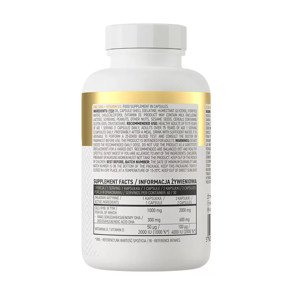 OstroVit DHA + VITAMIN D3 (60 Capsules)