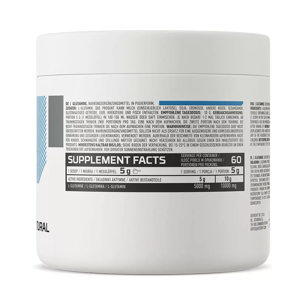 OstroVit Glutamine Powder (300 g, Natural)