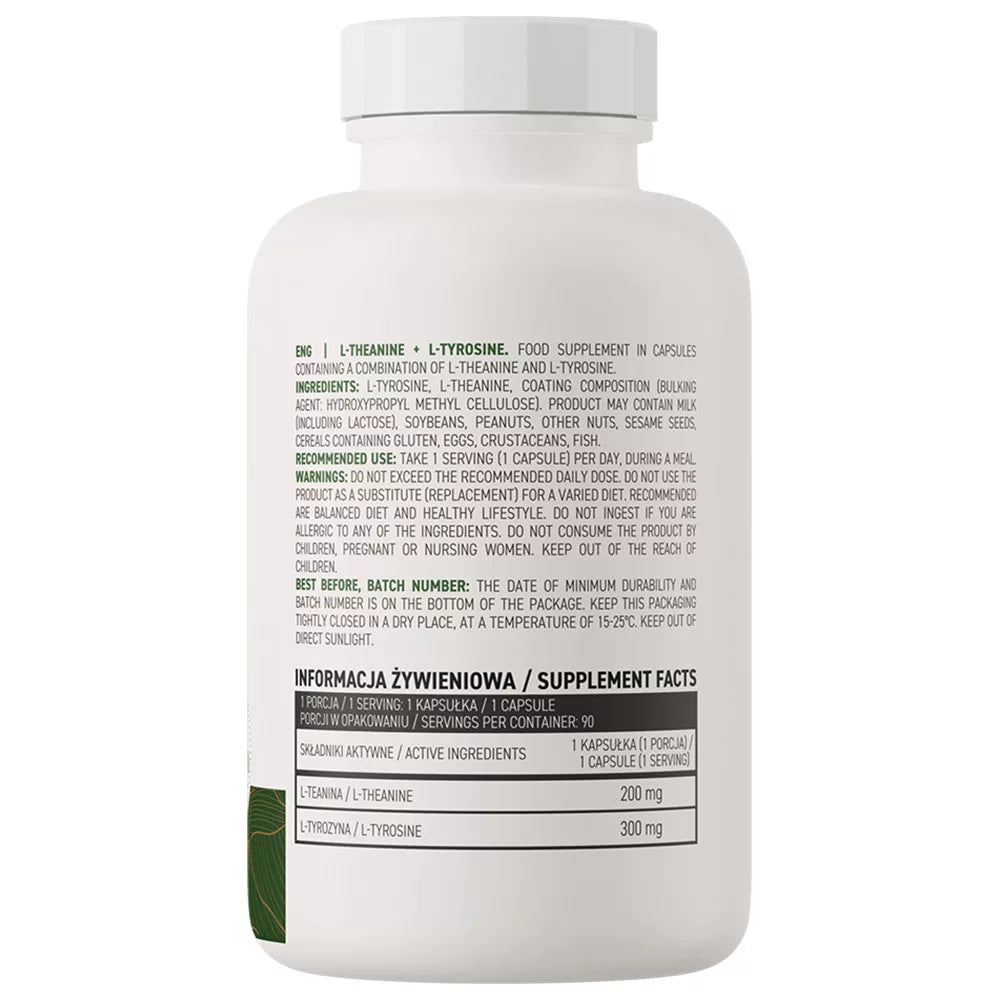 OstroVit L-Theanine + L-Tyrosine VEGAN (90 Capsules)