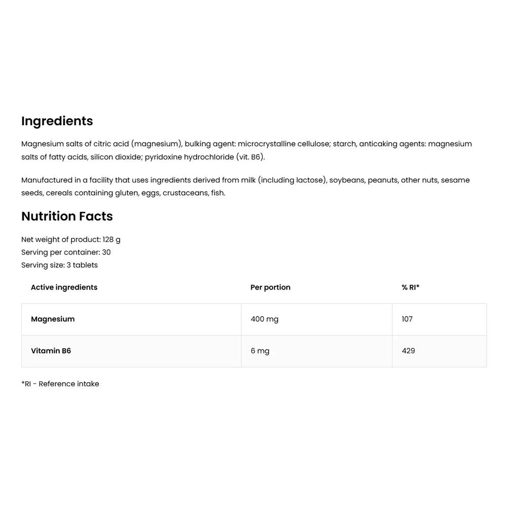 OstroVit Magnesium Citrate 400 mg + B6 (90 Tablets)