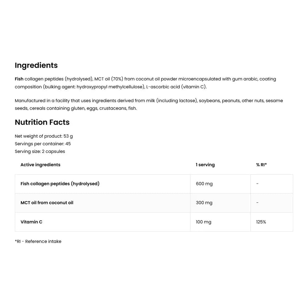 OstroVit Collagen & MCT Oil from Coconut (90 Capsules)