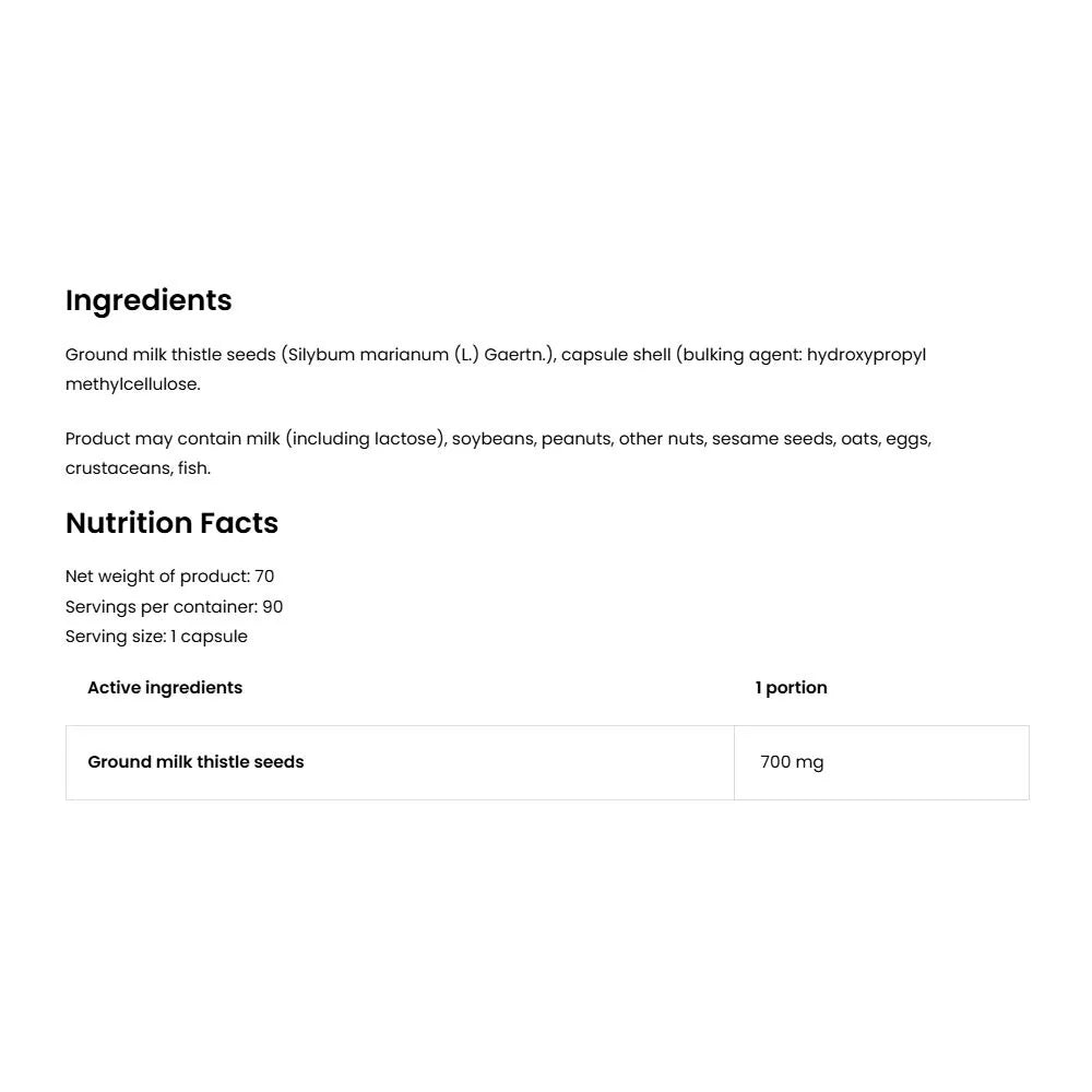OstroVit Milk Thistle VEGE (90 Capsules)