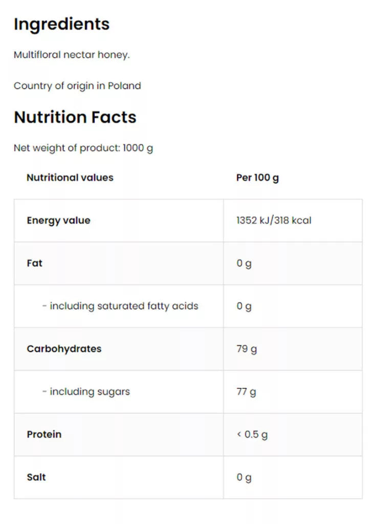 OstroVit Multiflower Honey (500 g)