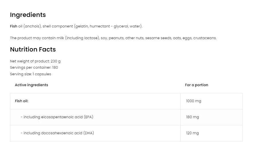 OstroVit Omega 3 (180 Capsules)