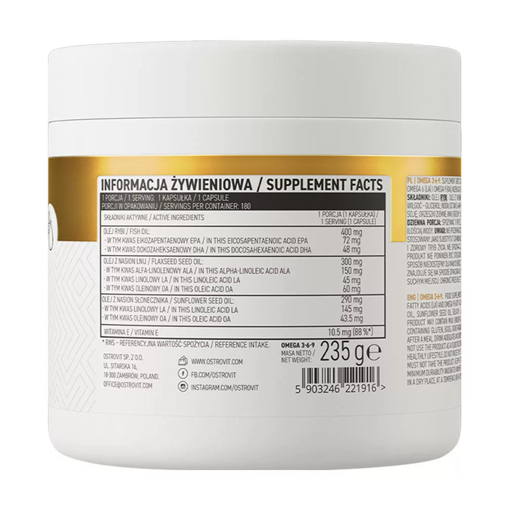 OstroVit Omega 3-6-9 (180 Capsules)