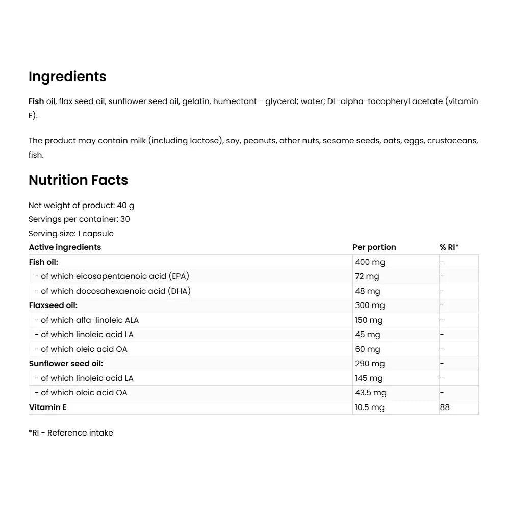 OstroVit Omega 3-6-9 (30 Capsules)
