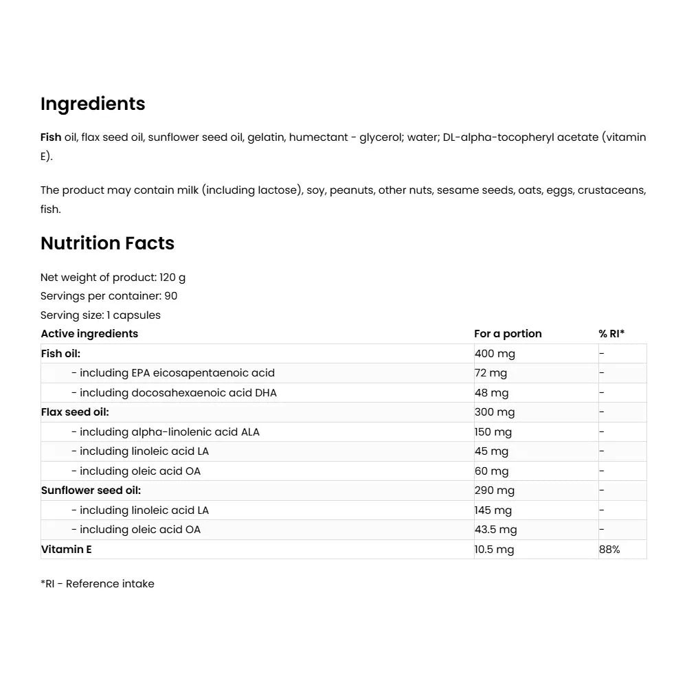 OstroVit Omega 3-6-9 (90 Capsules)