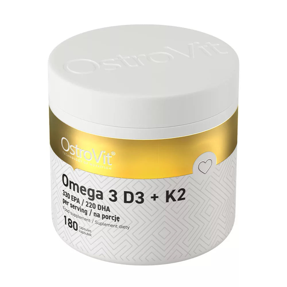 OstroVit Omega 3 D3+K2 (180 Capsules)