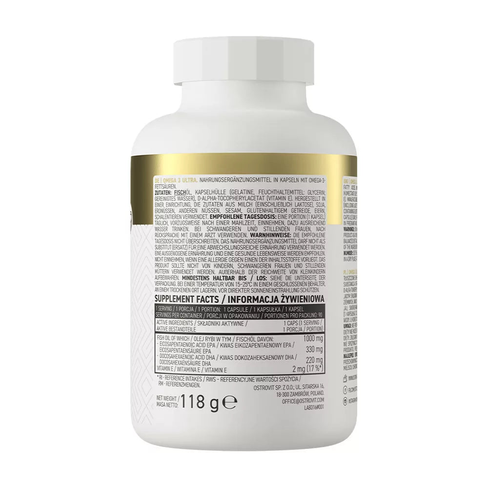 OstroVit Omega 3 ULTRA (90 Capsules)