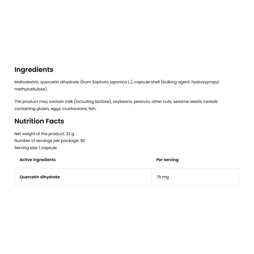OstroVit Quercetin VEGE (90 Capsules)