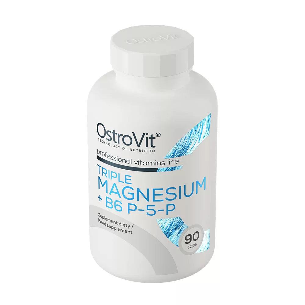 OstroVit Triple Magnesium + B6 P-5-P (90 Capsules)