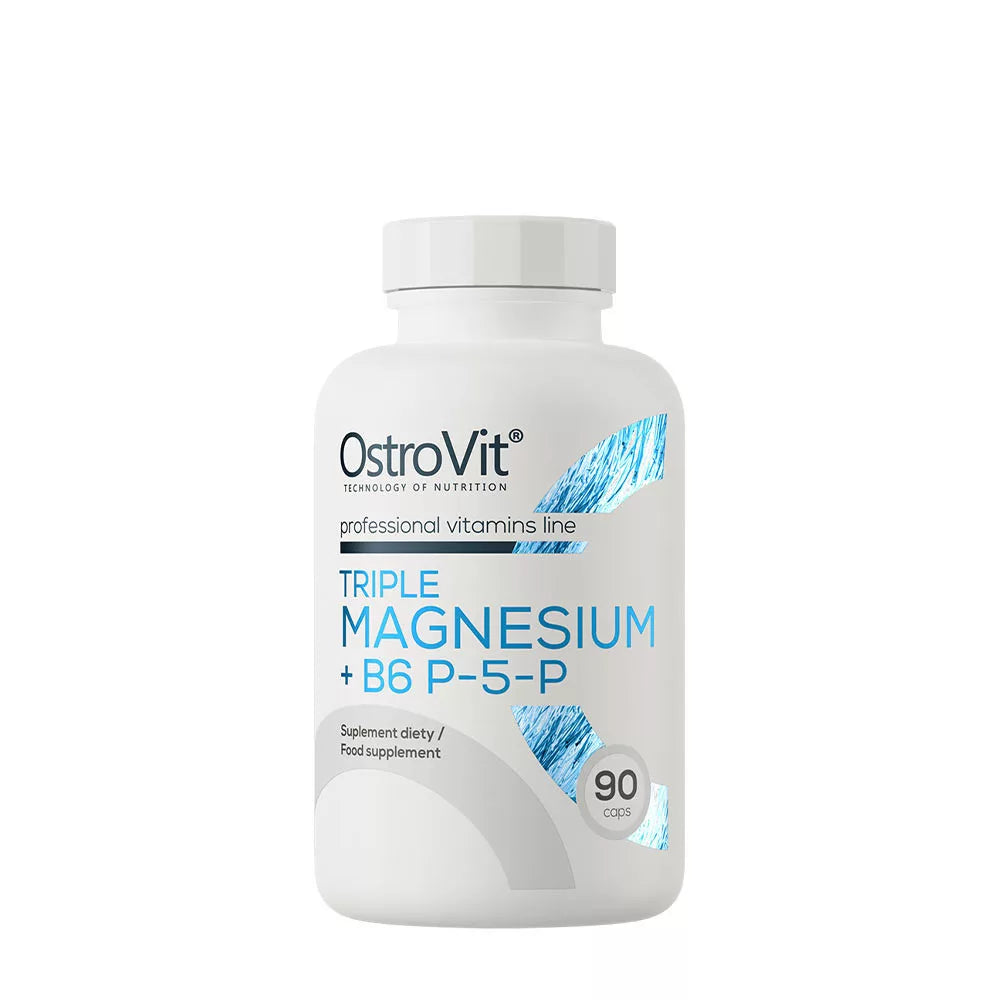 OstroVit Triple Magnesium + B6 P-5-P (90 Capsules)