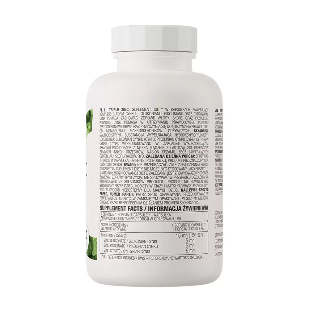 OstroVit Triple Zinc (90 Capsules)