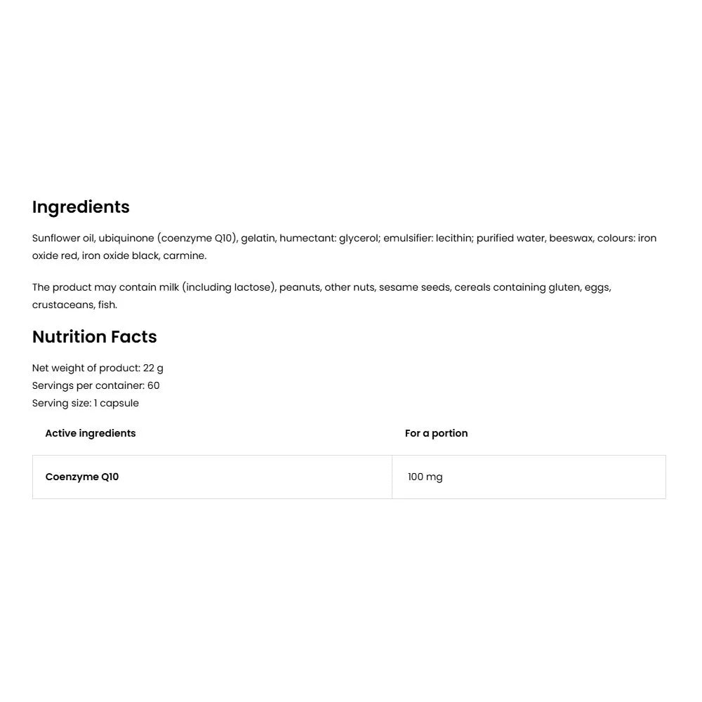 OstroVit Ubiquinone Q10 100 mg (60 Capsules)