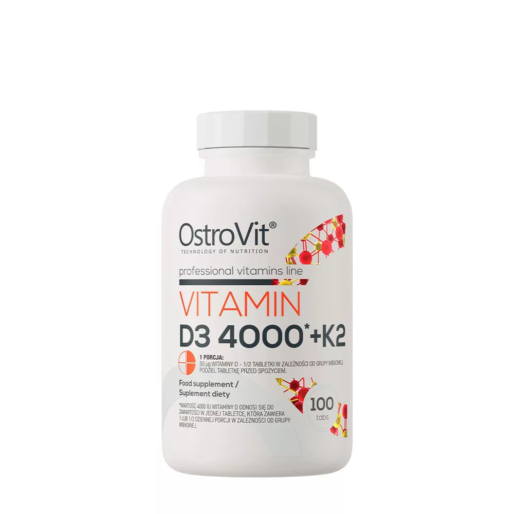 OstroVit Vitamin D3 4000 IU + K2 (100 Tablets)
