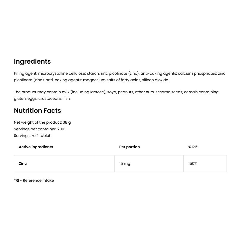 OstroVit Zinc Picolinate LIMITED EDITION (200 Tablets)