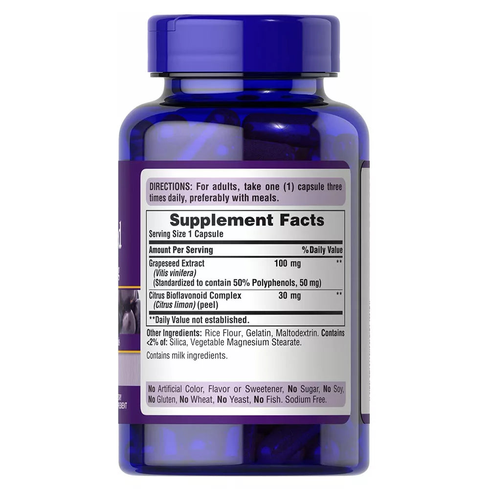 Puritan's Pride Grapeseed Extract 100 mg (200 Capsules)