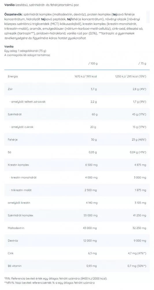Nutriversum Gainer Pro (5 kg, Vanilla)