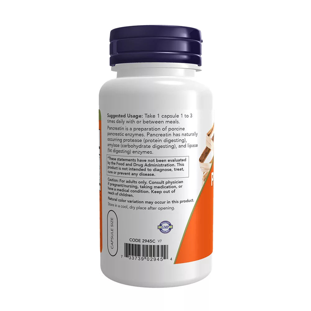 Now Foods Pancreatin 2000 - Digestive Support (100 Capsules)