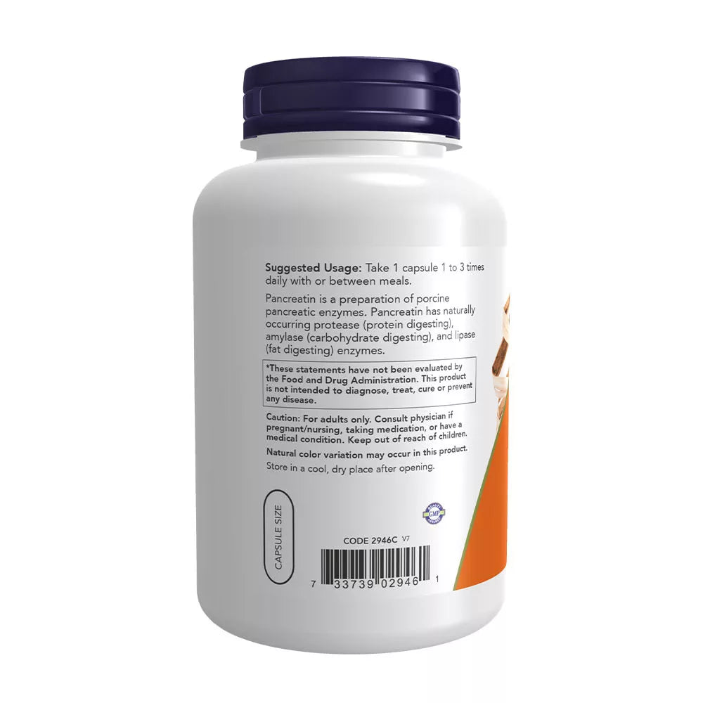 Now Foods Pancreatin 2000 - Digestive Support (250 Capsules)