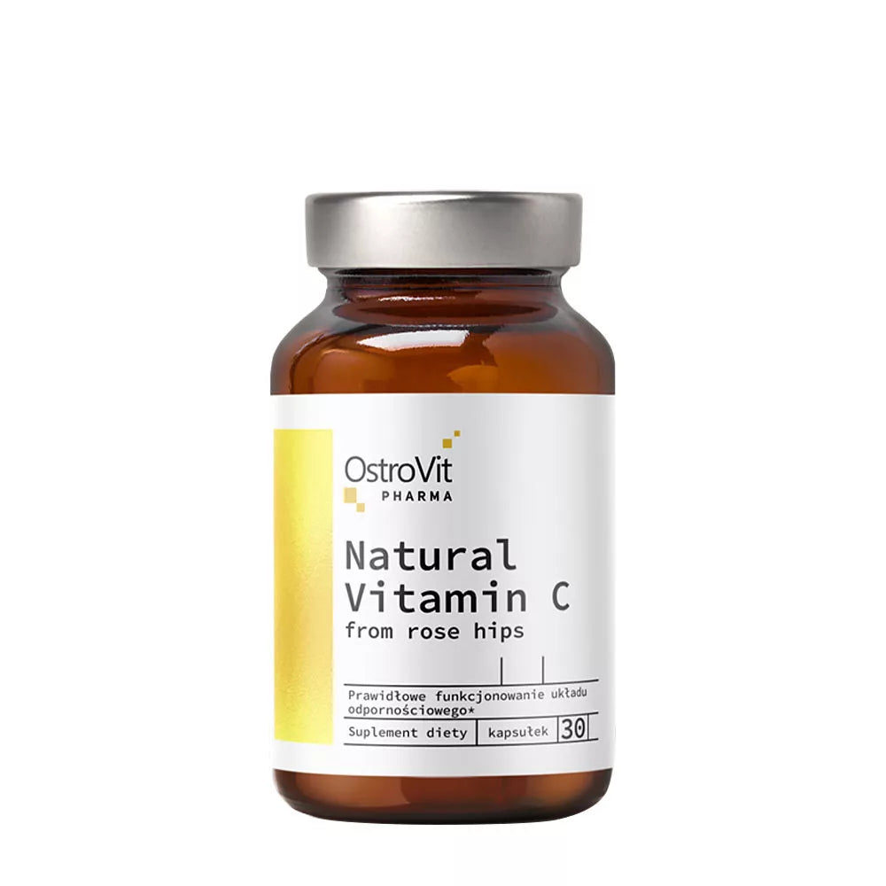 OstroVit Pharma Natural Vitamin C from Rose Hips (30 Capsules)